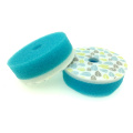 Kitchen Cleaning Round Sponge Scourer With Sucker